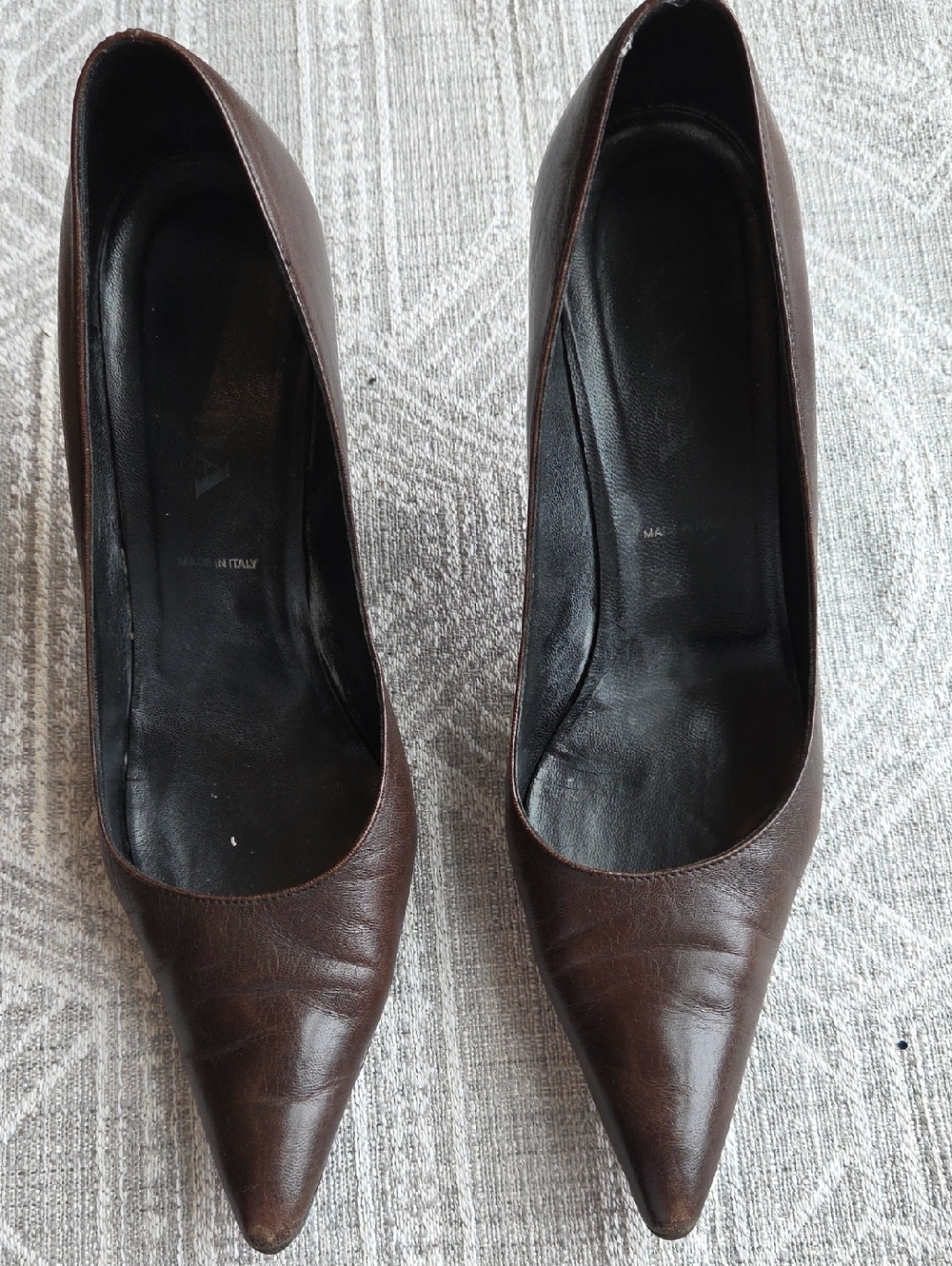 Prada Classic Pointed-Toe Women's Pumps in Dark Brown